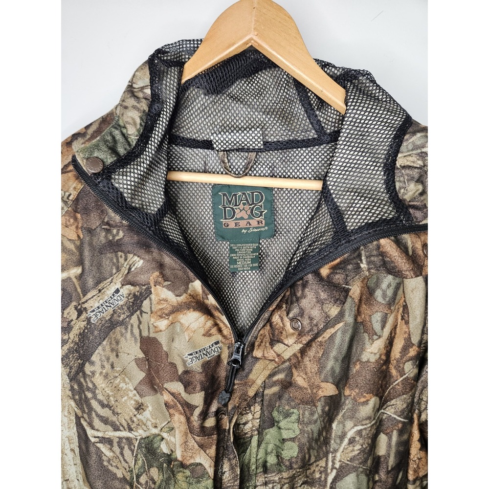 Mad Dog Gear Camo Hooded Hunting Jacket M Full Zip Pocket Outdoor Duck Gorpcore - Picture 8 of 16